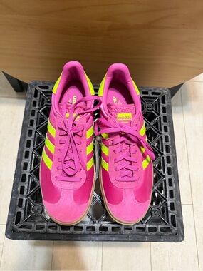 Adidas Gazelle Bold Pink and Neon Yellow Women's Classic Sneakers